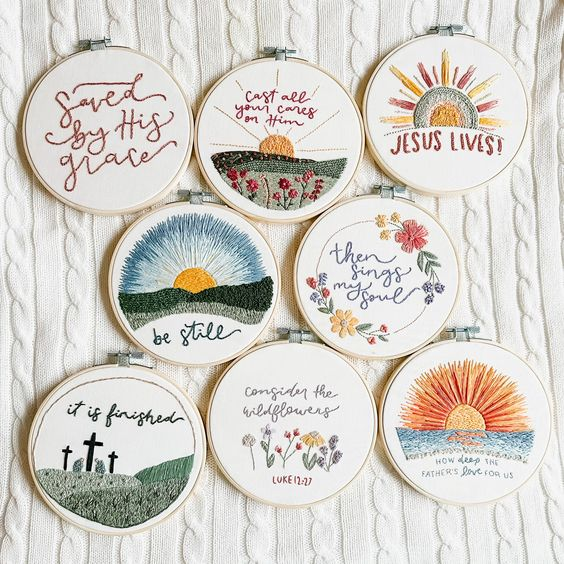 creative embroidery hoop design